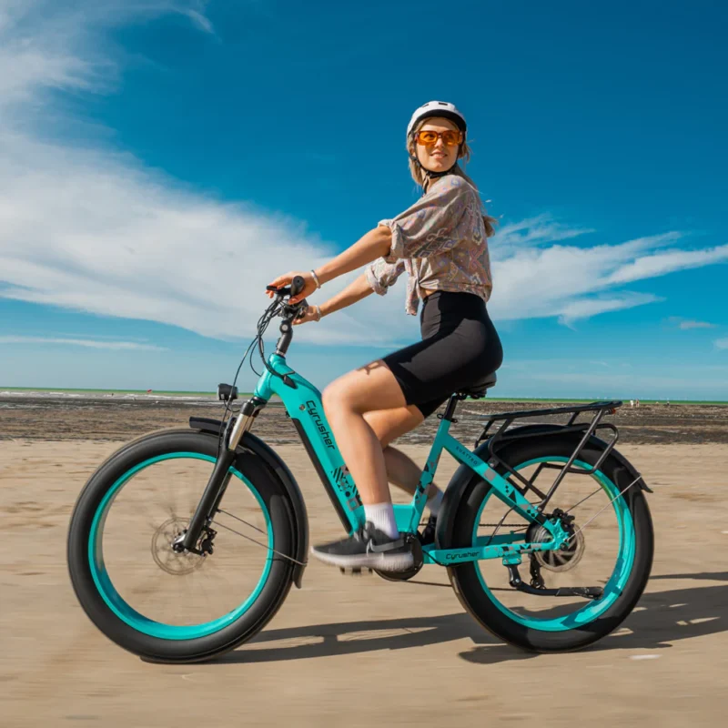 Cyrusher Kuattro Vélo électrique pas à pas 750W 17Ah bleu claire – Image 2
