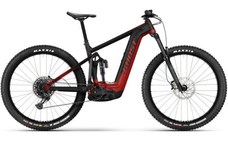Ghost E-Riot sur AL 160/160 Essential Gr. S noir/pearl deep rouge glossy Mod. 2023