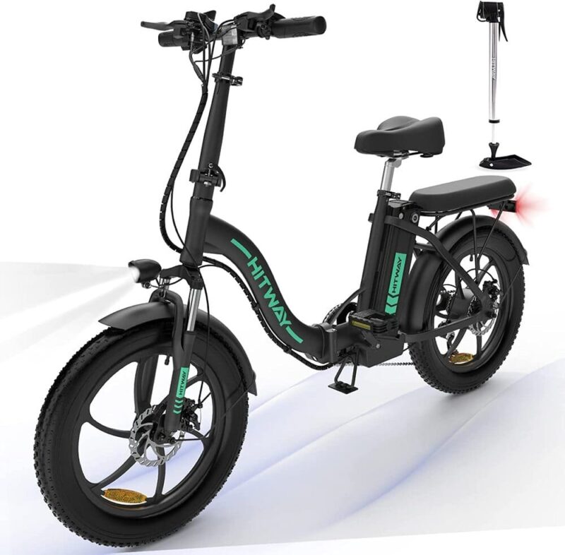 HITWAY Vélo Électrique 20" VTT Fat Bike Electrique Adulte Pliable-Batterie 36V/11.2Ah Moteur 250W-Max.Portée 35-90km-Shimano 7 Vitesses