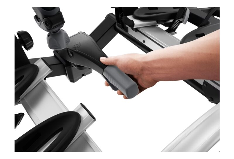 PORTE-VÉLOS SUR BOULE D'ATTELAGE THULE VELOCOMPACT PRISE 13 BROCHES - 3 VÉLOS (COMPATIBLE E-BIKES) NOIR ARGENT – Image 7