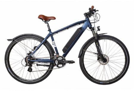VTC Électrique Bicyklet Joseph Shimano Altus 7V 417 Wh 700 mm Bleu