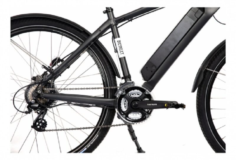 VTC Électrique Bicyklet Joseph Shimano Altus 7V 417 Wh 700 mm Noir Gris – Image 3