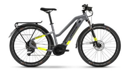 VTC Électrique Haibike Trekking 6 Trapez i500Wh 27.5 ' Shimano Deore 10V Gris / Jaune Mat
