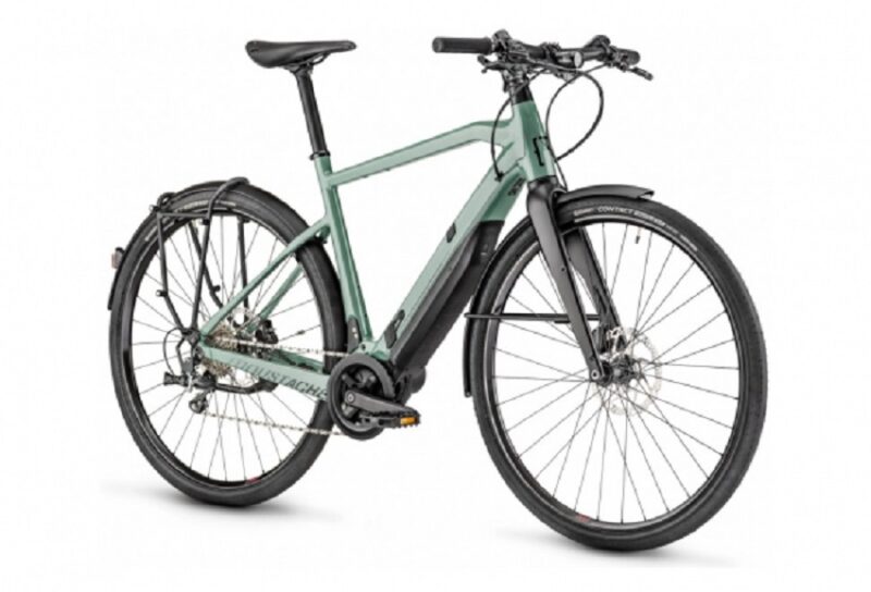 VTC Électrique Moustache Friday 28.3 Shimano Tiagra 10V 400 Wh 70mm Vert Pastel – Image 3
