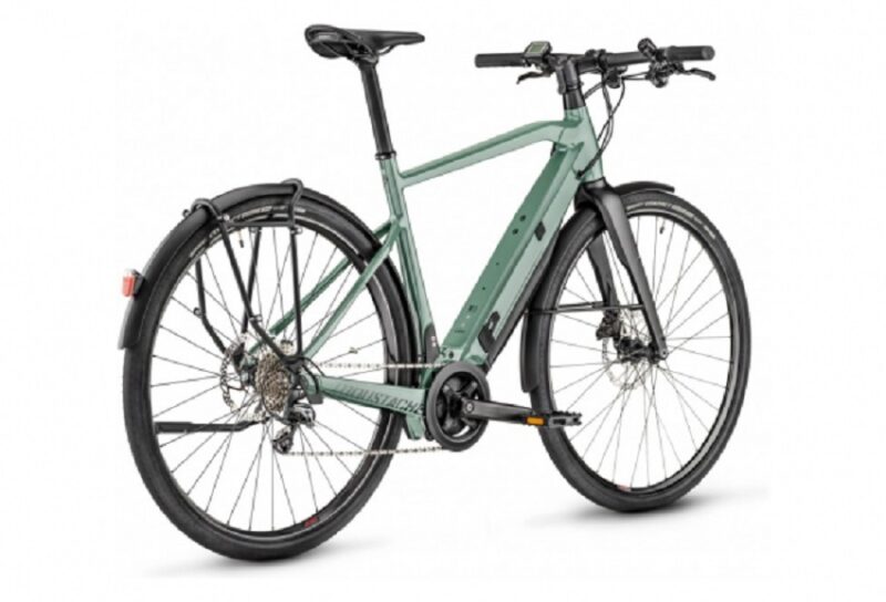 VTC Électrique Moustache Friday 28.3 Shimano Tiagra 10V 400 Wh 70mm Vert Pastel – Image 2