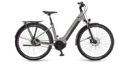 VTC Électrique Winora Yucatan R8f Monotube Shimano Nexus 8V Courroie 630 Wh 27.5'' Gris Platinum 2022