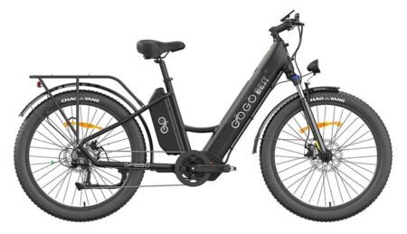 VTC électrique Gogobest GF850 500W 26" avec Moteur Central 32 km/h 130km 10.4Ah Noir