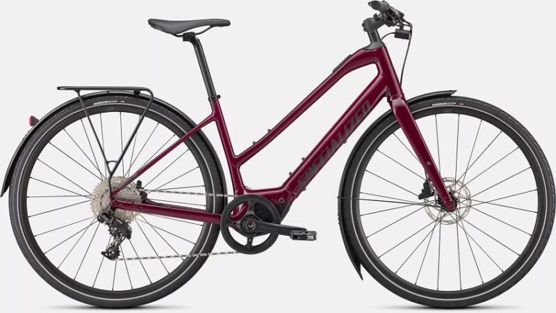 VTC électrique specialized Vado SL 4.0 Cadre Bas Équipé Framboise