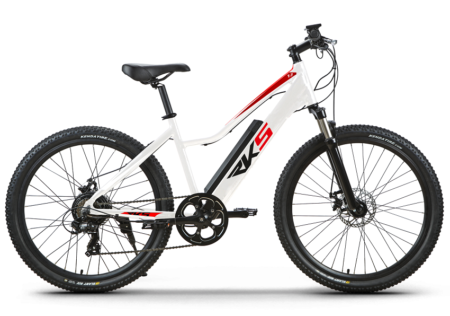 VTT ELECTRIQUE RKS T7 Moteur Roue Arrière 250W 27'' 10.4 AH Blanc