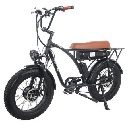 VTT Electrique Gogobest GF750 1000Wx2 20'' Fat Bike 17.5Ah 25km/h 80km Noir