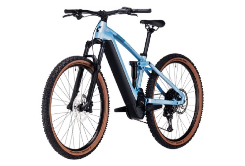 VTT Électrique Tout-Suspendu Cube Stereo Hybrid 120 Pro 750 Shimano Deore 12V 750 Wh 29'' Bleu Sage Metallic 2023 – Image 3