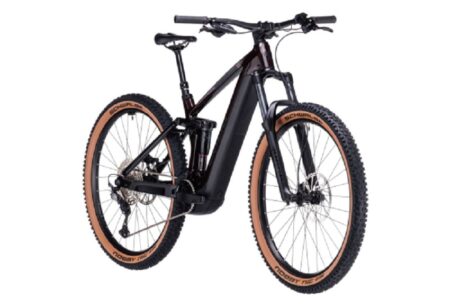 VTT Électrique Tout-Suspendu Cube Stereo Hybrid 140 HPC Race 750 Shimano Deore/XT 12V 750 Wh 29'' Rouge Liquid 2023