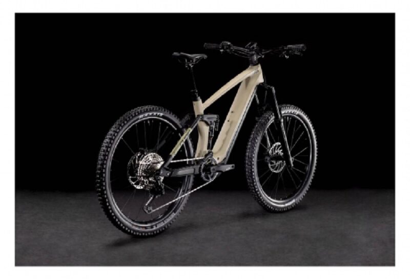 VTT Électrique Tout-Suspendu Cube Stereo Hybrid 160 HPC SL 750 Shimano Deore/XT 12V 750 Wh 27.5'' Beige Désert 2022 – Image 4