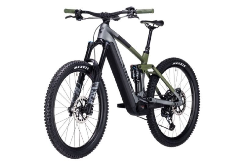 VTT Électrique Tout-Suspendu Cube Stereo Hybrid 160 HPC TM 750 27.5 Sram GX Eagle 12V 750 Wh 27.5'' Gris Flash Vert Olive 2023 – Image 3