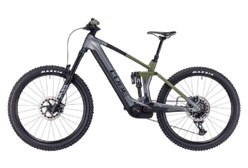 VTT Électrique Tout-Suspendu Cube Stereo Hybrid 160 HPC TM 750 27.5 Sram GX Eagle 12V 750 Wh 27.5'' Gris Flash Vert Olive 2023 – Image 4