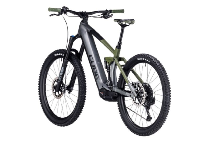 VTT Électrique Tout-Suspendu Cube Stereo Hybrid 160 HPC TM 750 27.5 Sram GX Eagle 12V 750 Wh 27.5'' Gris Flash Vert Olive 2023 – Image 5