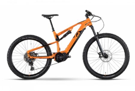 VTT Électrique Tout-Suspendu R Raymon TrailRay 140E 8.0 Shimano Deore 10V 630 Wh 29 / 27.5'' Orange 2022