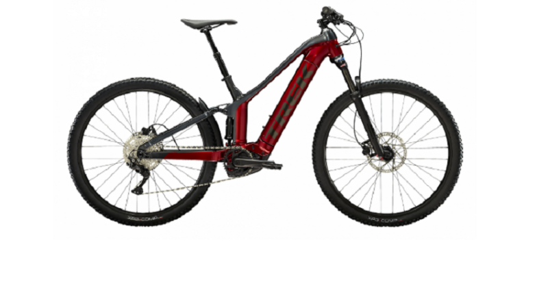 VTT Électrique Tout-Suspendu Trek Powerfly FS 4 500 Shimano Deore 10V 500Wh Crimson / Lithium Grey 2023