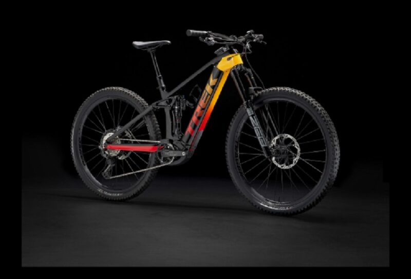 VTT Électrique Tout-Suspendu Trek Rail 9.8 XT Shimano XT 12V 750 Wh 29'' Noir / Rouge Fade 2022 – Image 2
