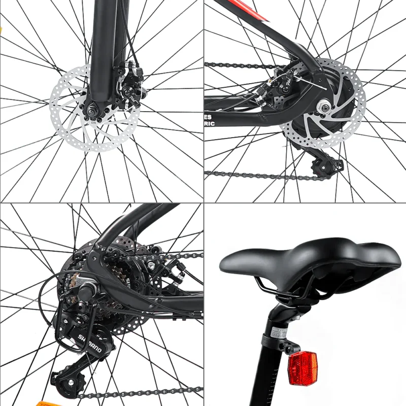 VTT électrique 26'' Fafrees F100 Vitesse max 33km/h 48V 11.6Ah Moteur 350W Noir – Image 5