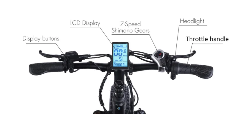 VTT électrique SHENGMILO MX03 26" 4" gros pneu 48 V 1000 W  – Image 5