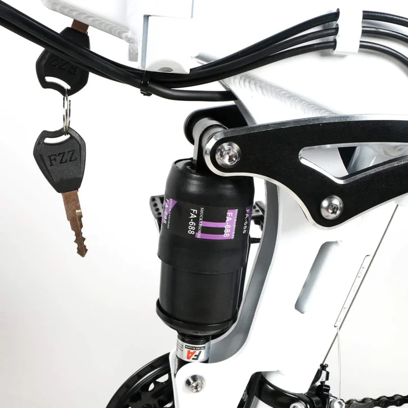 VTT électrique Samebike LO26-II 500W 26" 25km/h 70km Blanc – Image 5