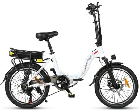Vélo Électrique Pliable Samebike JG20 350W 20" 10Ah 25km/h 80km Blanc
