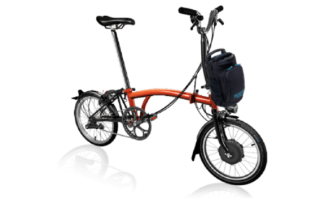 Vélo Pliant Électrique Brompton C-Line Explore Guidon Medium 2022 300 Wh Flame lacquer
