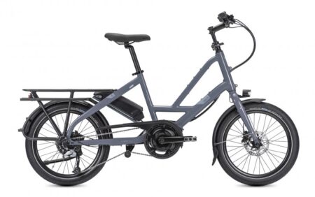 Vélo cargo électrique compact Tern Quick Haul D8 gris
