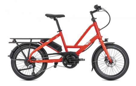 Vélo cargo électrique compact Tern Quick Haul D8 rouge