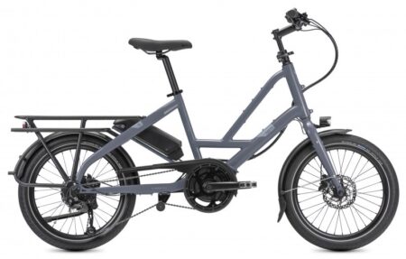 Vélo cargo électrique compact Tern Quick Haul P9 gris
