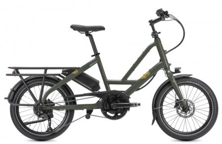 Vélo cargo électrique compact Tern Quick Haul P9 olive