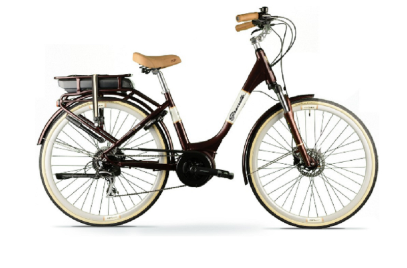 Vélo de Ville Électrique Granville E-Premium Shimano Acera 8V 300 Wh 700 mm Bordeaux 2022