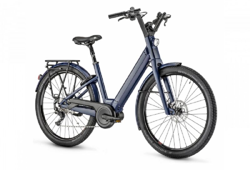 Vélo de Ville Électrique Moustache Bikes Lundi 27.3 Shimano Deore 10V 27.5'' 500 Wh Bleu Minuit 2021 – Image 3