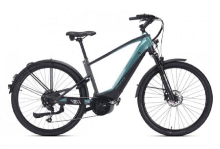 Vélo de Ville Électrique Sunn Urb Sleek Shimano Altus 9V 400 Wh 650b Noir / Turquoise 2022