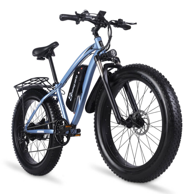 Vélo de montagne électrique SHENGMILO MX02S 1000W 48V 17AH 26*4.0" Bleu – Image 4