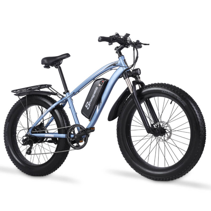 Vélo de montagne électrique SHENGMILO MX02S 1000W 48V 17AH 26*4.0" Bleu – Image 3