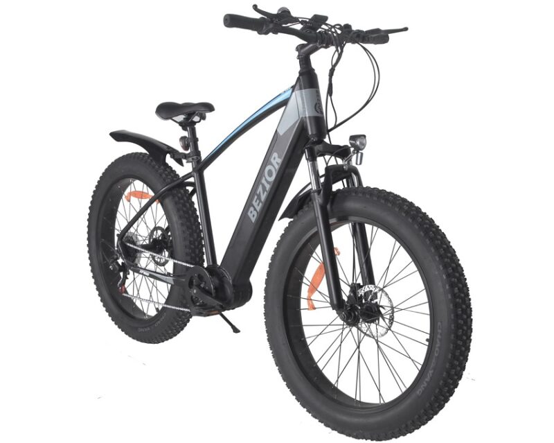 Vélo de ville électrique Bezior XF800 500W Batterie 48V 13Ah noir bleu