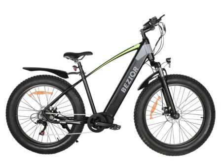 Vélo de ville électrique Bezior XF800 500W Batterie 48V 13Ah noir vert