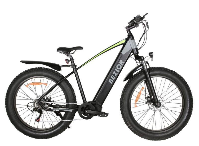 Vélo de ville électrique Bezior XF800 500W Batterie 48V 13Ah noir bleu – Image 2