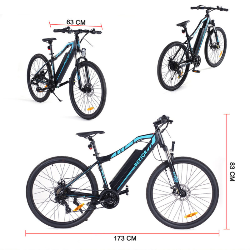 Vélo électrique Bezior M1 Pro Noir - 12.5Ah 500W – Image 2