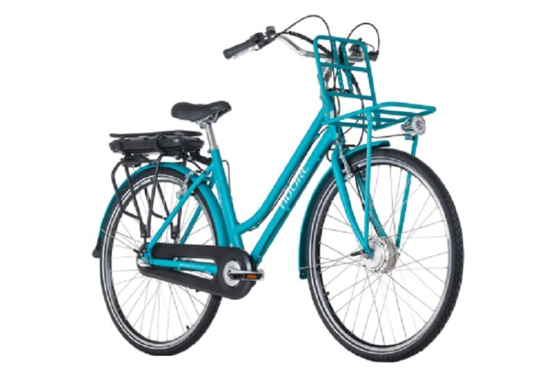 Vélo électrique E-Bike Alu Femme 28 Cantaloupe Bleu 36 V10,4 Ah Adore – Image 2