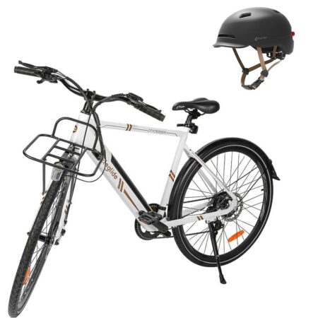 Vélo électrique Eleglide Citycrosser 36V 10Ah 250W - Blanc + Casque Flash intelligent