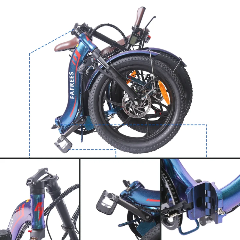 Vélo électrique FAFREES F20 Pro 36V 18AH 250W - Bleu aurore – Image 2