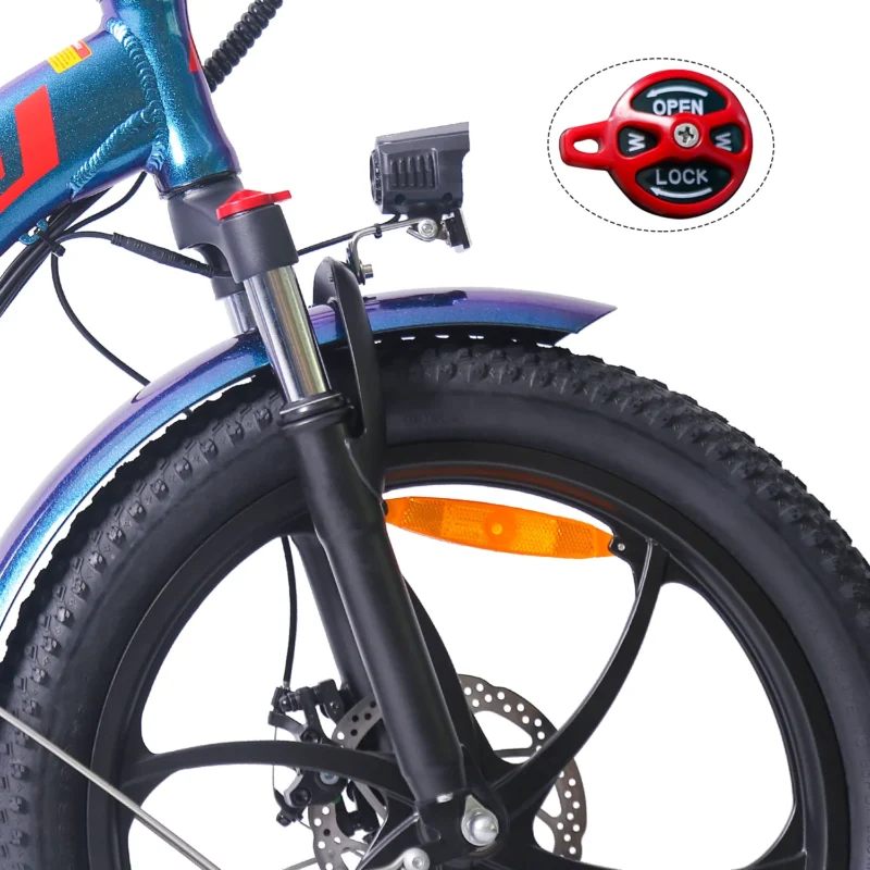 Vélo électrique FAFREES F20 Pro 36V 18AH 250W - Bleu aurore – Image 4