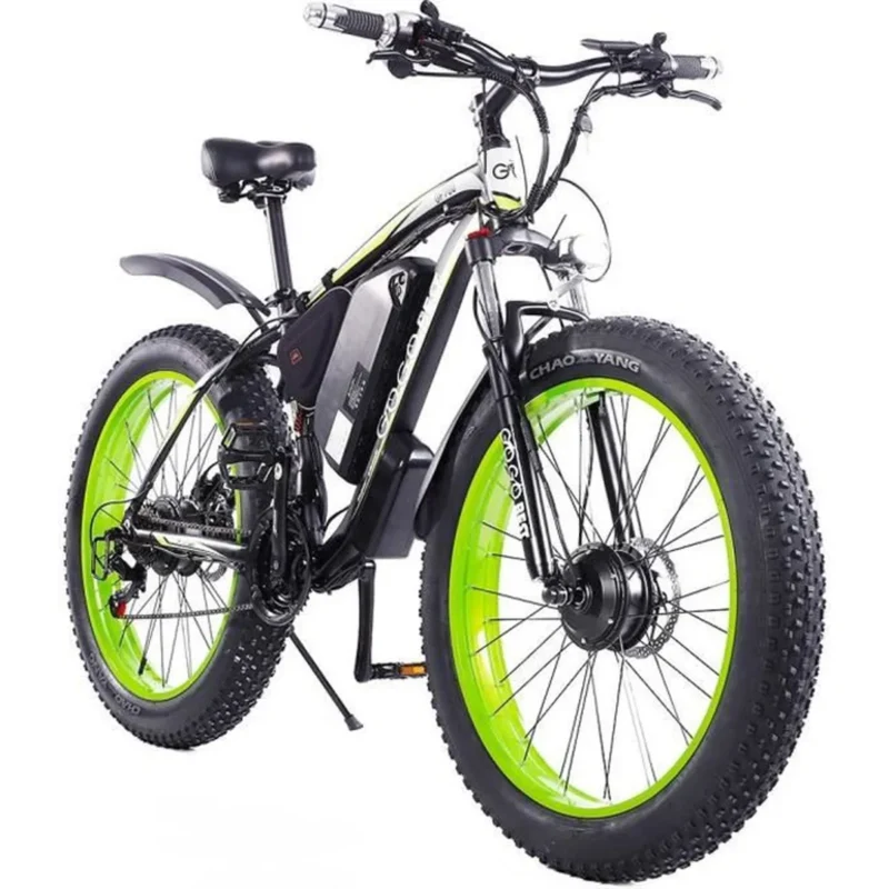 Vélo électrique GOGOBEST GF700 50km/h 500W Noir vert – Image 3
