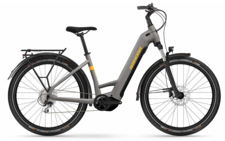 Vélo électrique de randonnée Winora Yucatan X8 Quarz matt cadre ouvert