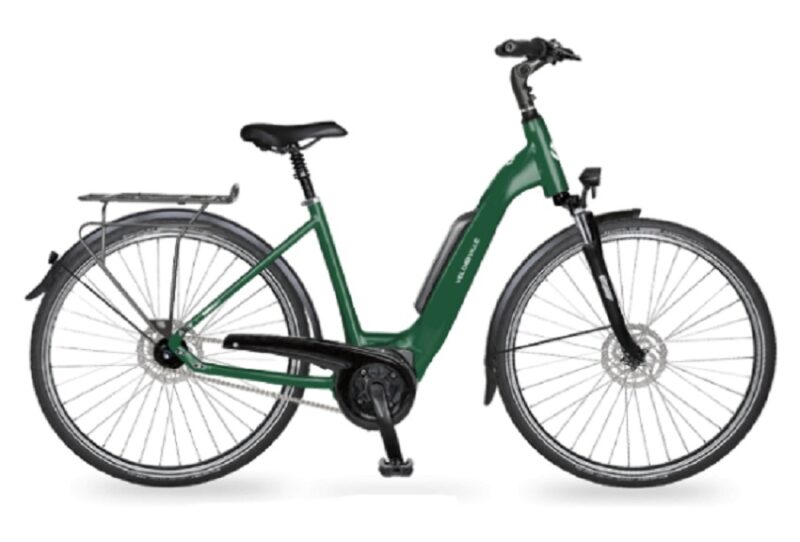 Vélo électrique de ville AEB 400 Nexus Ouvert Vert Anglais Mat