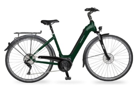 Vélo électrique de ville AEB 490 Alivio Ouvert Vert Anglais