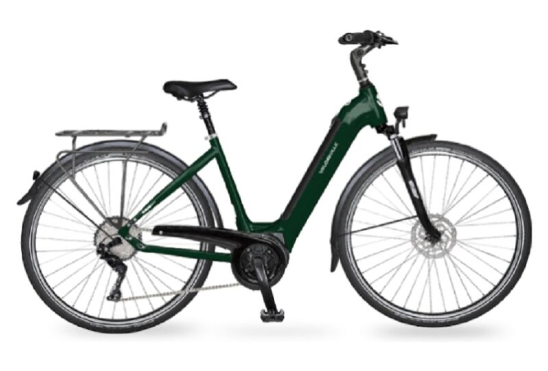 Vélo électrique de ville AEB 490 Alivio Ouvert Vert Anglais
